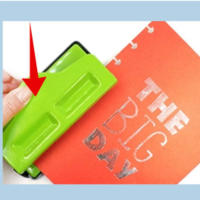 Perforadora de seta ajustable para cuaderno, cortador de papel A4, A5, A6, herramienta de álbum de recortes, 4 agujeros - details 5
