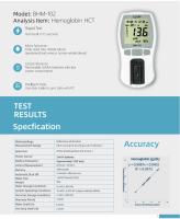 Analizador de hemoglobina portátil BHM-102 POCT, medidor de hemoglobina HB y HCT para pruebas rápidas de sangre con tiras reactivas para la diabetes BHM-102 - details 0