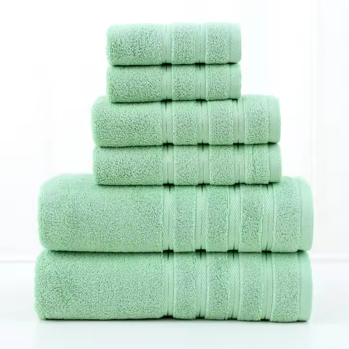 Towels - Juego de Toallas Premium de 6 Piezas, 2 Toallas de baño, 2 Toallas de Mano y 2 toallitas - Algodón - Calidad del Hotel, súper Suave y Altamente Absorbente - 1