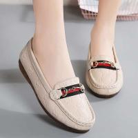 Zapatos de cuero de mujer suaves, informales, con fondo plano, cómodos, para el cuidado diario - details 6