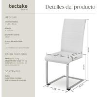 Juego de Sillas de Terciopelo Sillas de Comedor Ergonómicas Versátiles - details 96