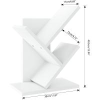 Estantería de árbol, Librería Alta de 6 Niveles Estantería Estrecha de madera con cajones para Sala de Estar, Dormitorio 38×19×112CM Marrón Rústico - details 48