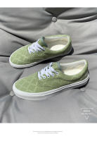 Zapatos de lona de estilo casual deportivo de tendencia versátil para parejas, hombres y mujeres, de talla grande, con suela baja y color verde aguacate. - details 3