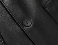 Chaqueta de cuero para traje de hombre de alta calidad, abrigo de cuero de moda para otoño e invierno, nuevo traje pequeño informal, chaqueta de cuero para hombre - details 10