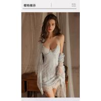 2025 Nuevo Profundo Corte V Bajo Camisón de Malla Puro Deseo de Mamma Conjunto de Ropa de Casa para Mujeres - details 14