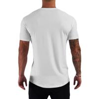 Camiseta interior de Fitness para hombre, camisa de manga corta de algodón con estampado cruzado personalizado para correr, gimnasio, culturismo, entrenamiento - details 10
