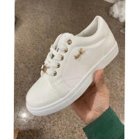 Zapatillas de deporte de cuero sintético para mujer, cómodas y a la moda, zapatos planos con plataforma transpirable, primavera y verano, - details 3