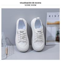 Nuevos Zapatos Blancos Transpirables, Versátiles Zapatos Casuales Delgados De Encaje De Suela Gruesa - details 22