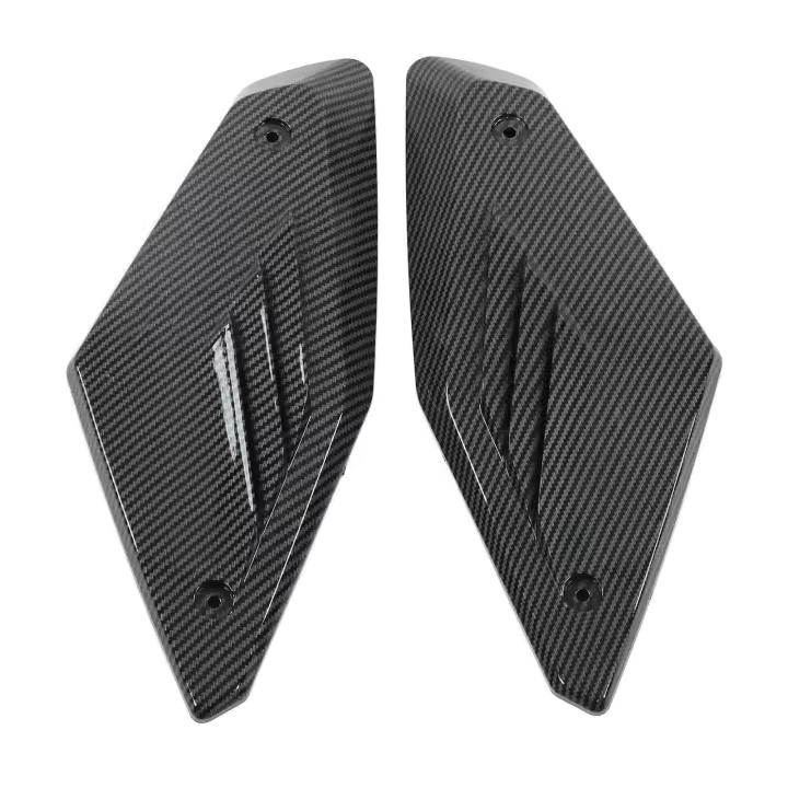 Cubierta de entrada de aire para Panel lateral de motocicleta, protector de protección de reemplazo para CB650R 2019 2020 2021, estilo de fibra de carbono, 2 piezas - 1