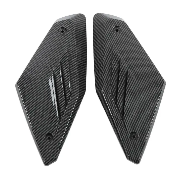 Cubierta de entrada de aire para Panel lateral de motocicleta, protector de protección de reemplazo para CB650R 2019 2020 2021, estilo de fibra de carbono, 2 piezas - 1