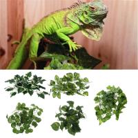 Enredadera Artificial verde de plástico falso para escalada, hoja de Tigre, vid, Terrario de reptiles, decoración de serpiente - details 1