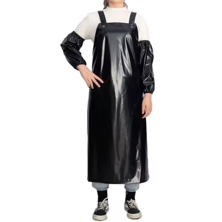 Delantal impermeable para matadero, ropa de jardín resistente al desgaste y al aceite, delantal grueso con manga para pintar, para adultos - 1