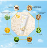 Lakerain SPF50 + arroz + probióticos protector solar protección de la piel maquillaje refrescante crema de protección solar resistencia UV protector solar Facial nuevo - details 4