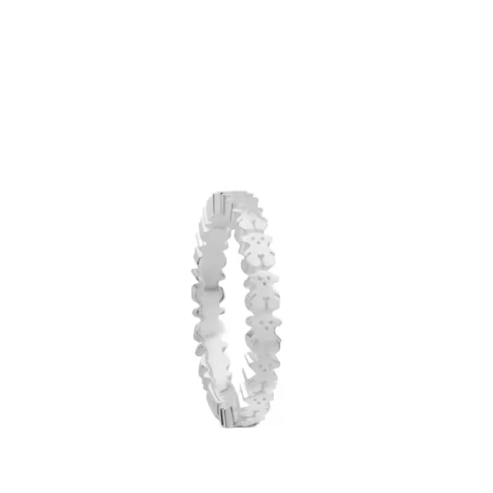 Anillo Recto de Plata TAOS con Motivos de Oso, Joyería de Tailandia - 1