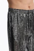 Modo vagues circulaires estampage à chaud hommes pantalones décontractés Harajuku Hip Hop Disco fête Streetwear cordón pantalon discoteca - details 10