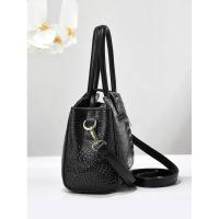 Bolso de hombro decorativo con estampado de cocodrilo de moda, bolso de viaje elegante de gran capacidad, mochila de lujo de alta gama - details 4