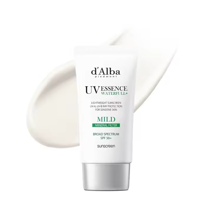 d'alba Piedmont Italian White Truffle Waterfull Mild Vegan, protector solar mineral, amplio espectro SPF 50+ no nano adecuado para - 1