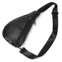 Bolso de pecho de cuero de vaca suave para hombres, paquete de pecho de cuero genuino, bandolera pequeña, bolso antirrobo, café - details 28