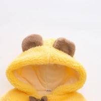 Abrigo bonito de invierno para bebé, ropa de dibujos animados con capucha de lana de piel Artificial para niño, suéter de osito de Color sólido cálido para niño - details 7