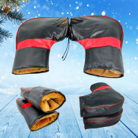 Guantes de Ciclismo para Invierno Cubierta de Manillar de Moto Calentada y Reflectante con Tira Reflectante Engrosada - details 0