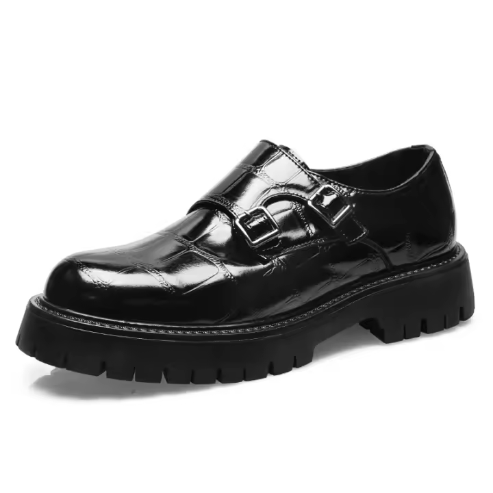 Zapatos de herramientas para hombres de plataforma británica zapatos de cuero retro de moda - 1