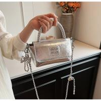 Moda plata encerado aceite de cuero bolso pequeño bolso cuadrado, nuevo bolso de hombro de cadena, bolso cruzado - details 9