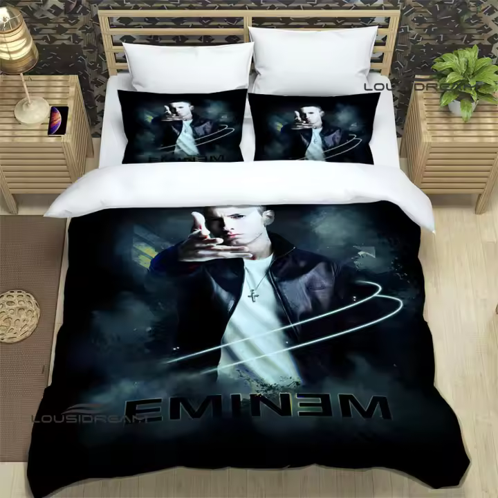 Exquisito Juego de Ropa de Cama de Hip-Hop Cubierta de Edredón, Funda de Cama, Almohadillas - 1