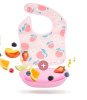 Babero de goma EVA impermeable, extraíble, para niños, con dibujos animados de frutas - details 0