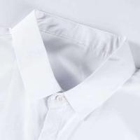 Nueva camisa de negocios de manga corta informal de color sólido para hombre, moda de verano, sin permanente, top cómodo y versátil - details 4
