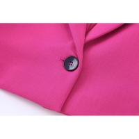 BUNO-Conjunto de chaqueta de estilo europeo para mujer, minitraje informal de solapa corta, ropa de oficina a la moda, color rojo, Otoño, 2025 - details 5