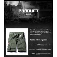 Pantalones Cortos Tácticos Transpirables para Hombre Verano 2025 con 6 Bolsillos Útiles - details 1
