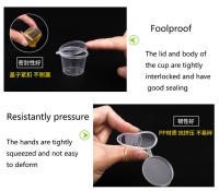 Taza de salsa desechable para llevar, contenedores de plástico transparente con tapas con bisagras, tazas de plástico reutilizables, caja de pintura de pigmento, 50 piezas - details 8