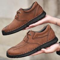 Zapatos De Piel informales Para Hombre, Cómodos, Aptos Para El Exterior, Mocasines Transpirables Antideslizantes - details 13