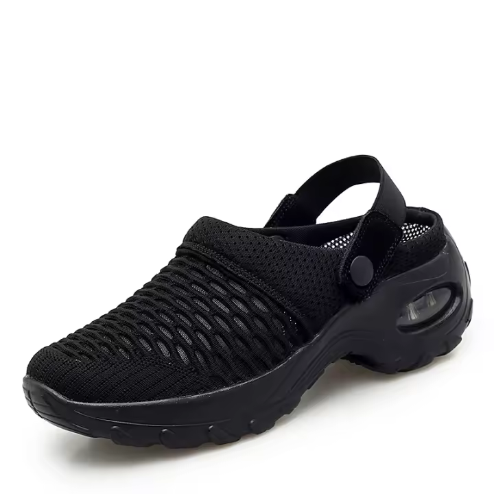 Atos de malla transpirable sin cordones para mujer, cuñas cómodas y cojines de aire, zapatillas elegantes - 1