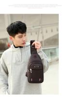 Bolso de hombro de gran capacidad para hombre, bolsa cruzada de pecho, Oxford, informal, para viajes al aire libre, multifunción - details 5