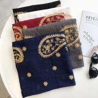 Otoño Invierno moda bordado anacardo Floral viscosa chal bufanda de mujeres indias cálido Pashmina Hijab y envolturas musulmanas Sjaal - details 0