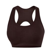 Sujetador Deportivo de Alta Soporte Sin Costuras, Cuello Halter, Abierto de Espalda, Ideal para Gimnasio, Fitness, Yoga Color Sólido - details 0