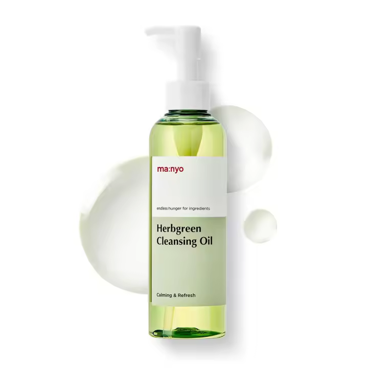 ma:nyo Herb Green Oil 6.7 fl oz (200ml) Limpiador facial coreano, desmaquillante diario para mujeres, limpieza eficaz sin - 1