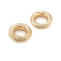 Anillo de Cierre Redondo de Brasso Dorado Mate Joyería de Alta Calidad - details 7