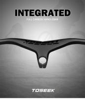 TOSEEK Mtb Handlebars And Stem 28.6mm-17Degree Carbon Integrated Handlebar For Mountain Bike 660~80070/80/90/100mm Bicycle Parts - details 11