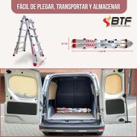 Escalera Telescópica Premium hasta 12 Peldaños |   Escaleras Plegables Aluminio |   Escalera Extensible 5 Metros y 150kg |   Escalera Multiposición |   Escada Certificación EN131 - details 14