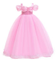 Girls Aurora Cosplay Costumes for Girls Pink Ball Gown Pagent Princess Elegent Shoulderless Long Dress Birthday Party Butterfly - details 5