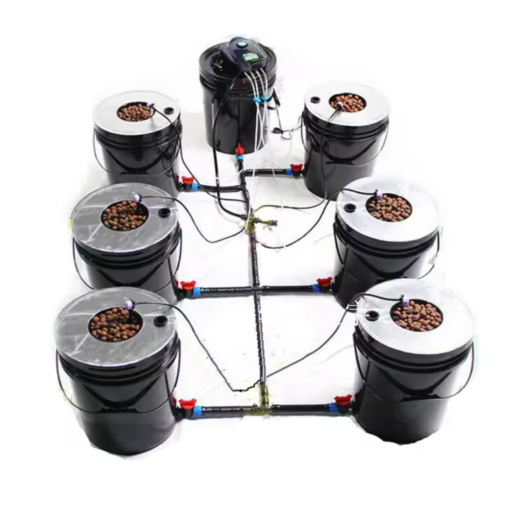 Kit de sistema de cultivo hidropónico para interiores, Kit de cultivo para 7 macetas, sistema de propagación hidropónica para interiores, Kit hidropónico para el hogar (20 L) - 1