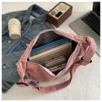 Paño de pana simple literario de un hombro bandolera estudiante de ocio. - details 8