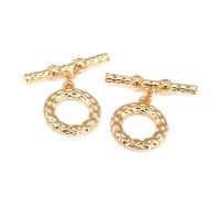 Pulsera de Tirantes Geométricos de Latón Dorado 18K Clasps para Hacer Joyería DIY - details 7
