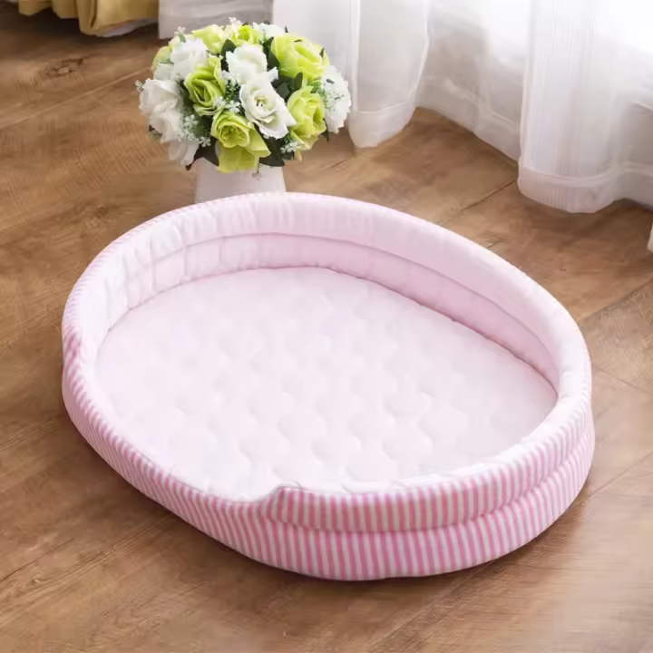 Cojín de seda de hielo para mascotas, nido de gran tamaño para perros y perros, adecuado para todas las estaciones - 1