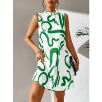 Vestido de verano sin mangas con cuello levantado para mujer - details 4