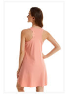 Nuevo estilo de camisón europeo y americano para comercio exterior transfronterizo, camisón de algodón con tirantes elásticos de talla grande, vestido sin mangas para mujer, se puede usar como ropa de casa - details 28