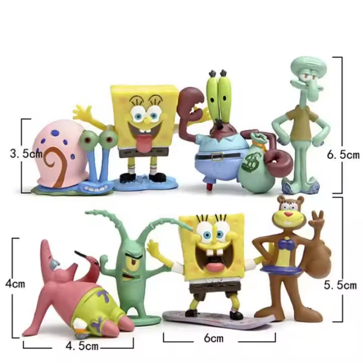 Decoración de Acuario de Pescado Marino 8 Estatuas de Muñecas del Mundo Submarino con Tentaculos de Calamar y Pescado Patrick Suministros para Mascotas - 1