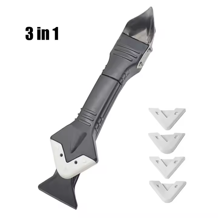 Removedor de selladores de silicona 5 en 1, raspador, herramientas de acabado de calafateo suave, Kit de lechada, reparación de costura, juego de herramientas de mano, accesorios - 1